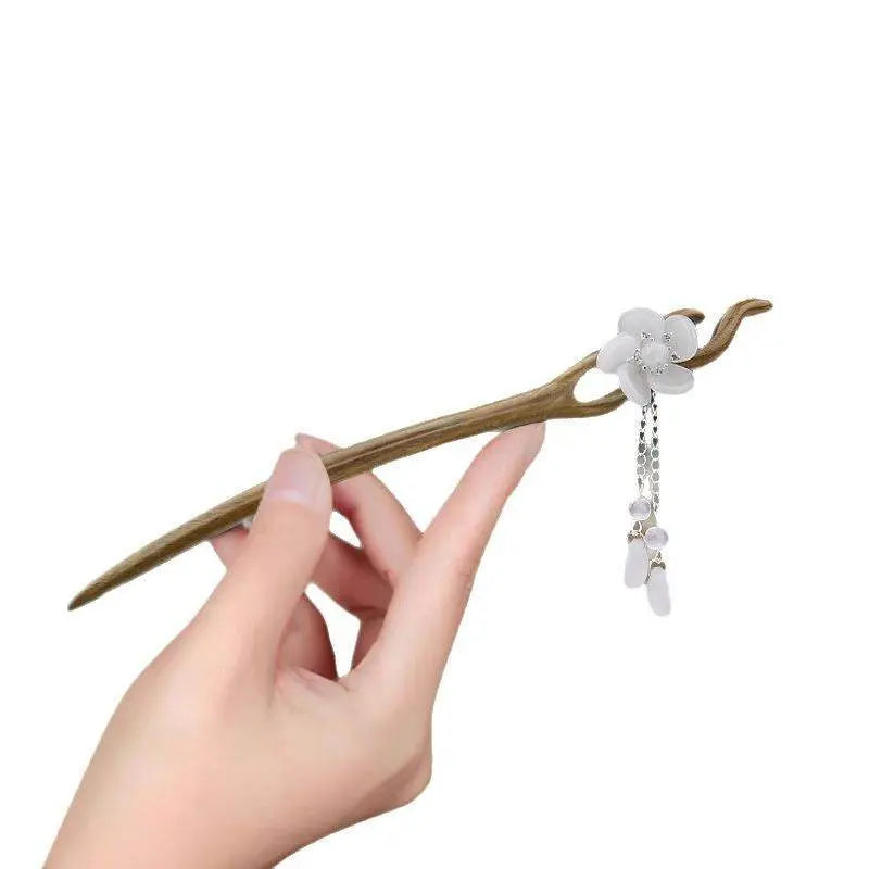 sandalwood chinese - style hairpin, stylish for hanfu & daily updo - star8s