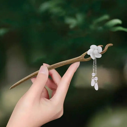 Sandalwood Chinese - style Hairpin, Stylish for Hanfu & Daily Updo - STAR8S
