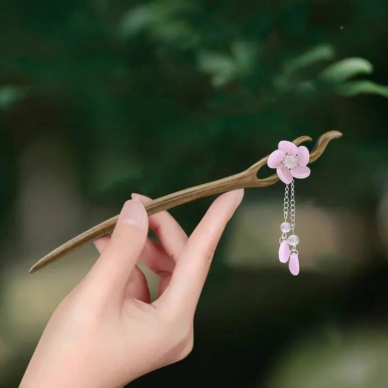 sandalwood chinese - style hairpin, stylish for hanfu & daily updo - star8s