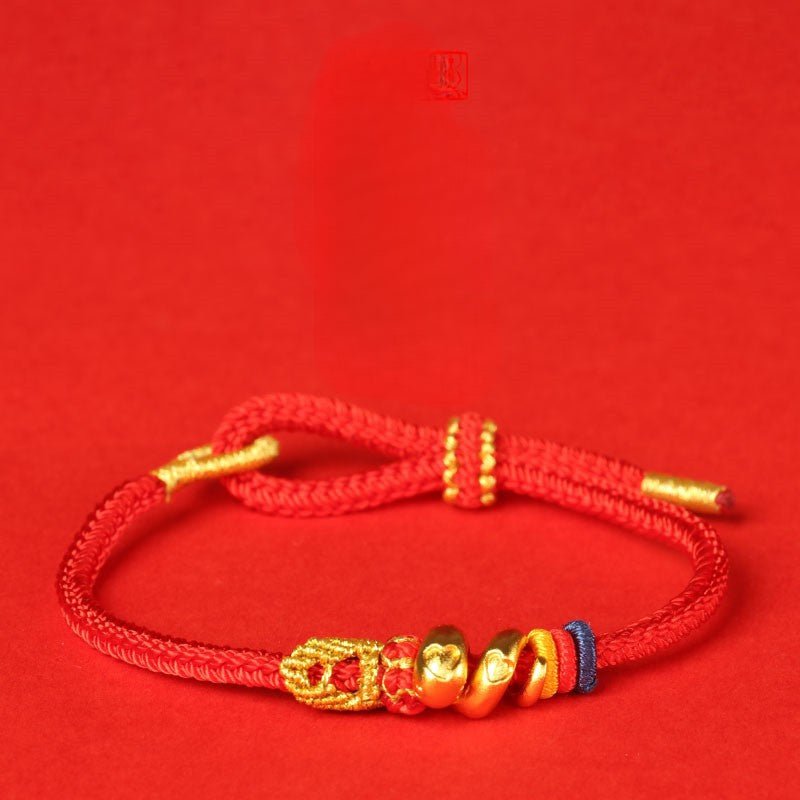 snake year handcrafted red string bracelet – good luck & prosperity charm for men and women - star8s