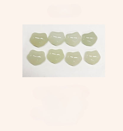 Stone Necklace - Moon Boat Cute Snake Hetian & Red Agate | STAR8S