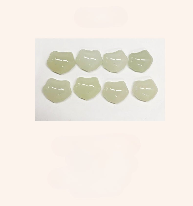 Stone Necklace - Moon Boat Cute Snake Hetian & Red Agate | STAR8S