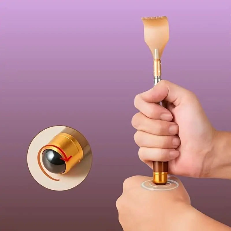 star8s telescopic back scratcher & massager – natural imitation ox horn, extendable self-massage tool with elegant wooden handle for full body itch, portable & retractable design, selfmassage accessory | telescopic massager | ergonomic design - star8s