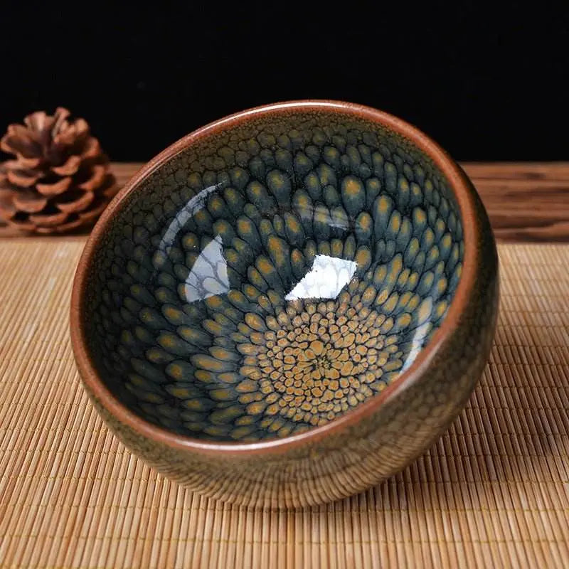 temmoku glaze jianzhan tea cup – artistic & unique kiln - changed gongfu set - star8s