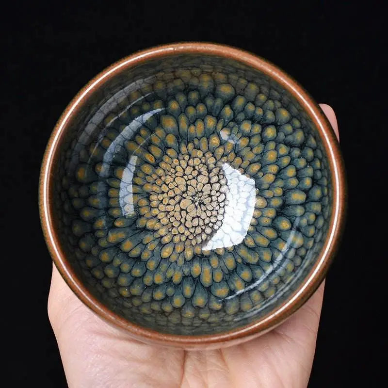 temmoku glaze jianzhan tea cup – artistic & unique kiln - changed gongfu set - star8s