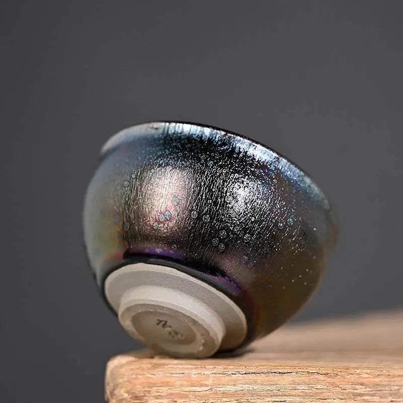 tenmoku tea cup – 35% heat retention, stress relief & ceremonial prestige - star8s