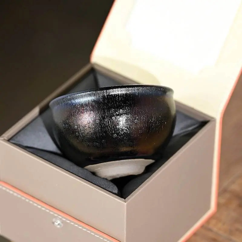 Tenmoku Tea Cup – 35% Heat Retention, Stress Relief & Ceremonial Prestige - STAR8S