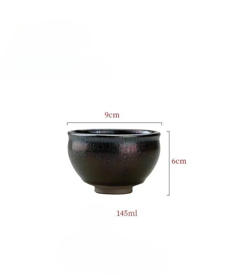 Tenmoku Tea Cup – 35% Heat Retention, Stress Relief & Ceremonial Prestige - STAR8S