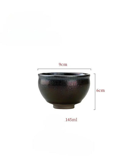 Tenmoku Tea Cup – 35% Heat Retention, Stress Relief & Ceremonial Prestige - STAR8S