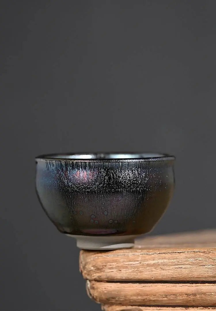 Tenmoku Tea Cup – 35% Heat Retention, Stress Relief & Ceremonial Prestige - STAR8S