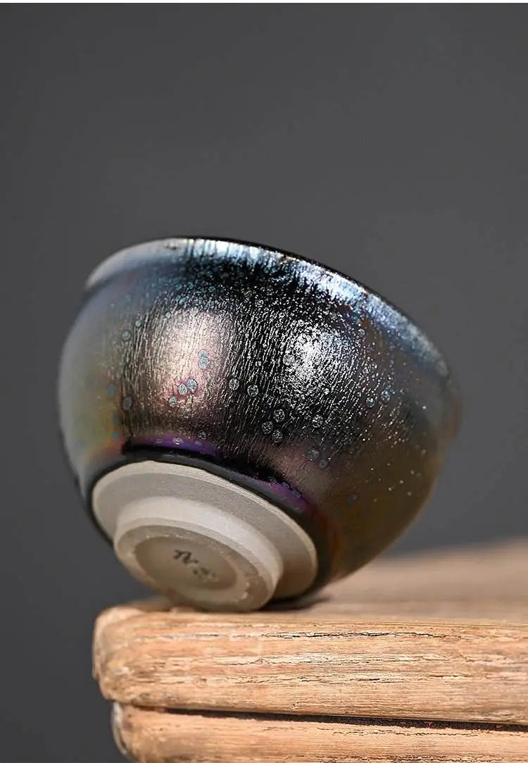 Tenmoku Tea Cup – 35% Heat Retention, Stress Relief & Ceremonial Prestige - STAR8S