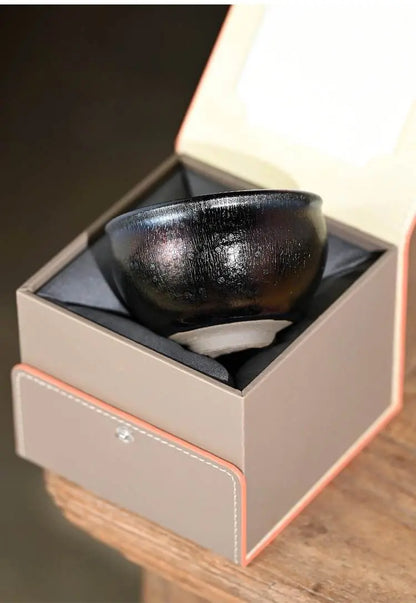 Tenmoku Tea Cup – 35% Heat Retention, Stress Relief & Ceremonial Prestige - STAR8S