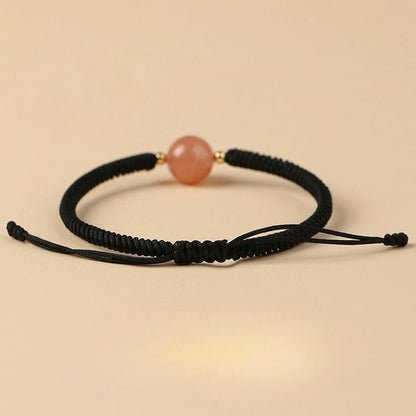 Unique Crystal Bracelet: Twelve Zodiac Strawberry Moonstone | STAR8S