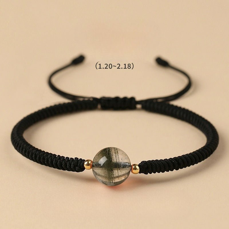 unique crystal bracelet: twelve zodiac strawberry moonstone | star8s