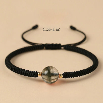 Unique Crystal Bracelet: Twelve Zodiac Strawberry Moonstone | STAR8S