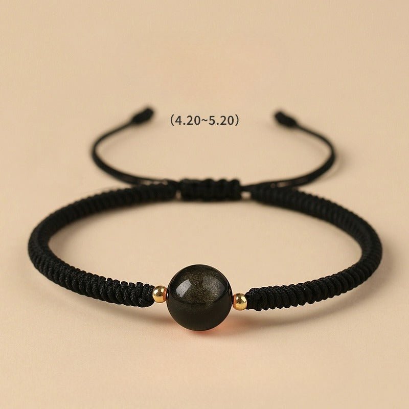 Unique Crystal Bracelet: Twelve Zodiac Strawberry Moonstone | STAR8S