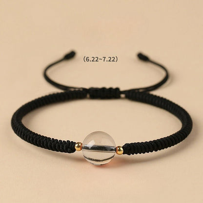 Unique Crystal Bracelet: Twelve Zodiac Strawberry Moonstone | STAR8S