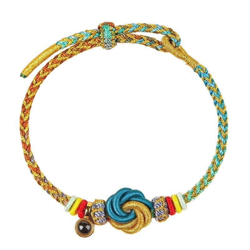 wenchang hand - woven red string bracelet for exam success, good luck & prosperity – adjustable & durable - star8s