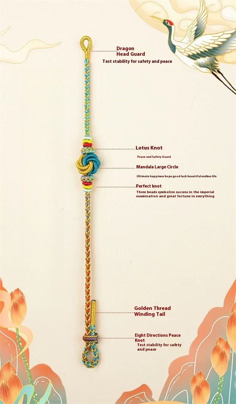 wenchang hand - woven red string bracelet for exam success, good luck & prosperity – adjustable & durable - star8s