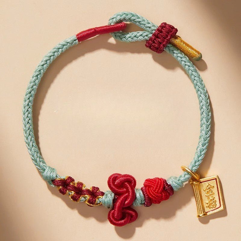 Wenchang Knot Red String Bracelet – Handwoven Spiritual Red Bracelet for Students and Teachers - STAR8S