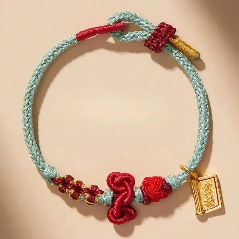wenchang knot red string bracelet – handwoven spiritual red bracelet for students and teachers - star8s