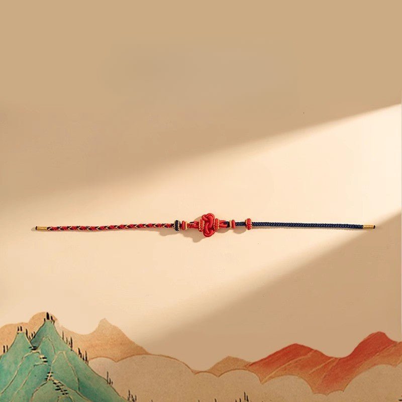 wenchang knot red string bracelet for men – lucky koi fish charm for exam success & good luck - star8s