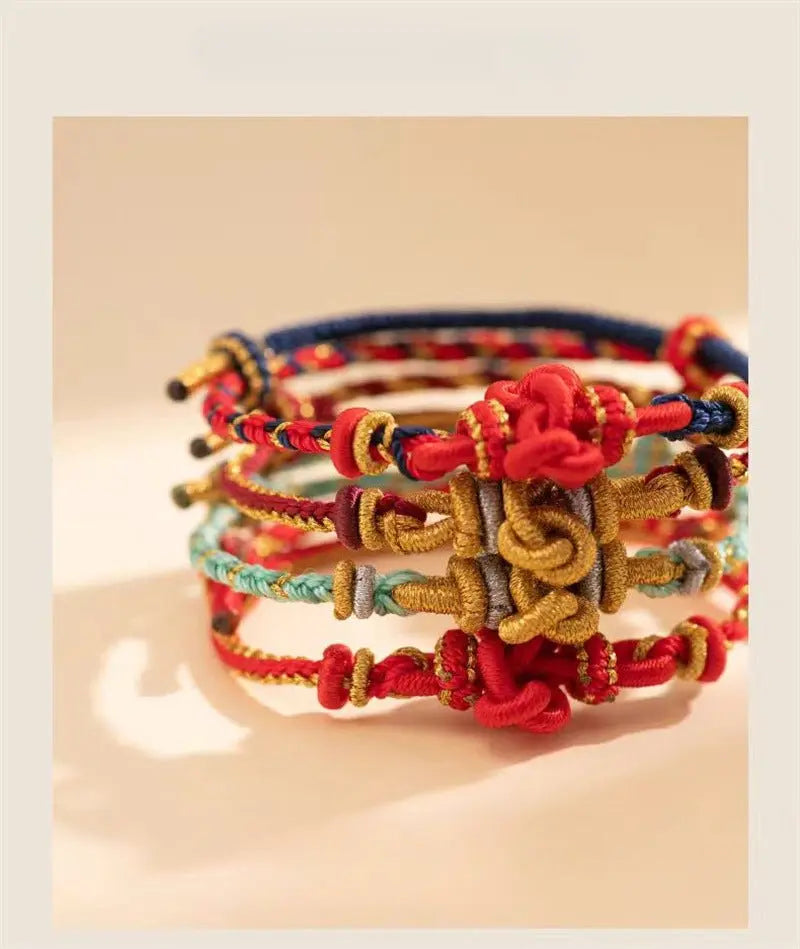 wenchang knot red string bracelet for men – lucky koi fish charm for exam success & good luck - star8s