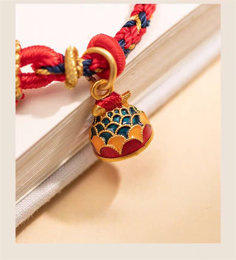 wenchang knot red string bracelet for men – lucky koi fish charm for exam success & good luck - star8s