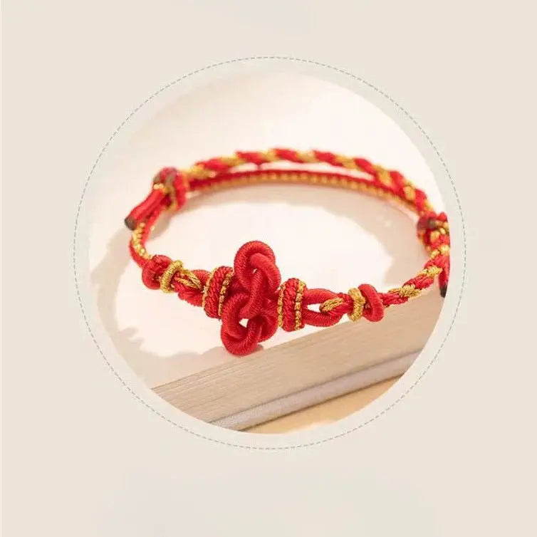 wenchang knot red string bracelet for men – lucky koi fish charm for exam success & good luck - star8s