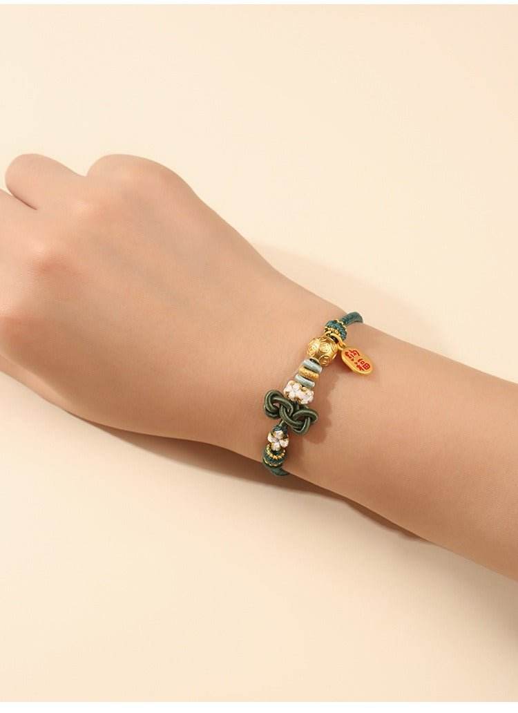 Wenchang - knot Hand - woven Rope for Students, Lucky Koi Bracelet for Exams & School Days - STAR8S