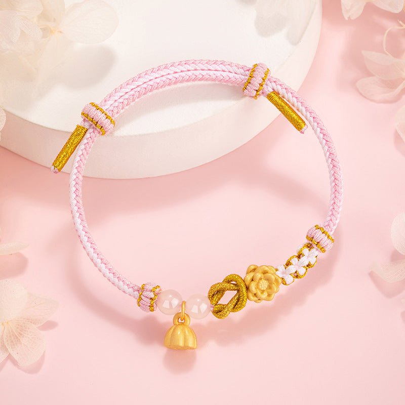 women's red string bracelet: lotus chalcedony 925 silver | star8s