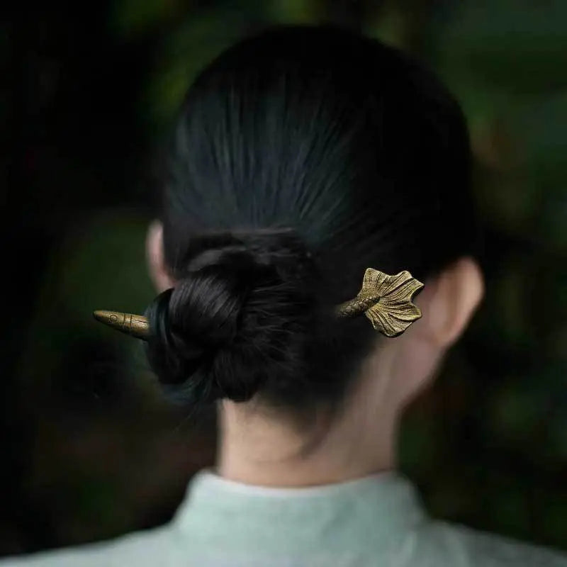 Wooden Carved Hairpin, Stylish for Hanfu & Daily Hairstyling - STAR8S