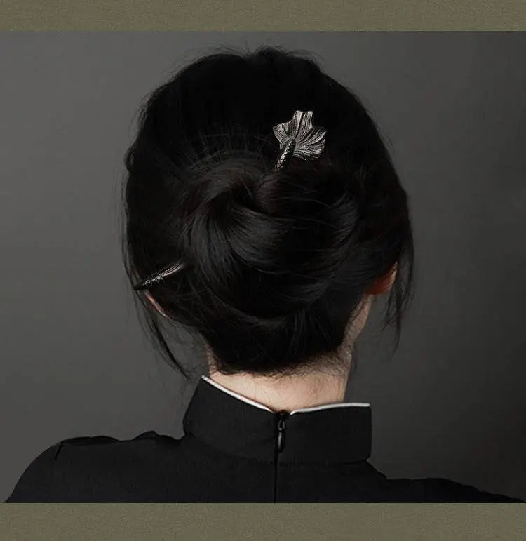 wooden carved hairpin, stylish for hanfu & daily hairstyling - star8s