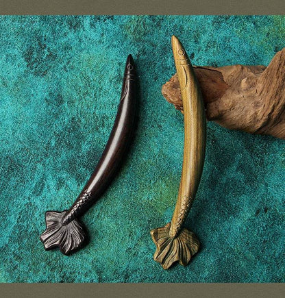 Wooden Carved Hairpin, Stylish for Hanfu & Daily Hairstyling - STAR8S