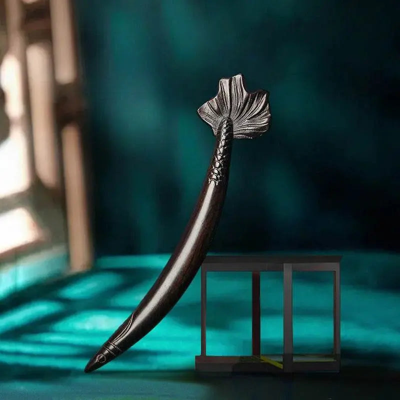 wooden carved hairpin, stylish for hanfu & daily hairstyling - star8s