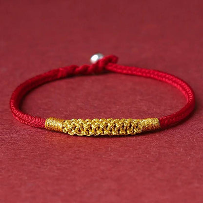 Year of the Snake Red String Bracelet - Handcrafted Lucky Charm, Hollow Cloud Knot, Zodiac Couples - STAR8S