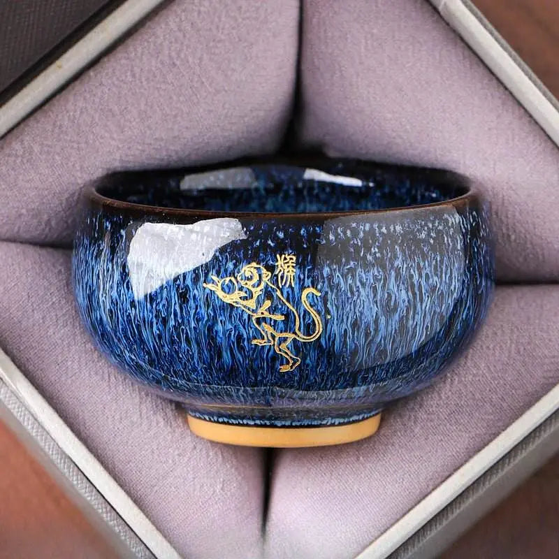 Zodiac Jianzhan Tea Cups – Kiln-Transformed Craft, Daily Tea Rituals Stress Relief & Connoisseur Prestige - STAR8S
