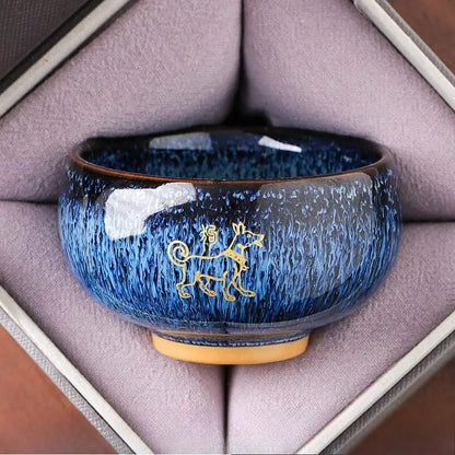 Zodiac Jianzhan Tea Cups – Kiln-Transformed Craft, Daily Tea Rituals Stress Relief & Connoisseur Prestige - STAR8S