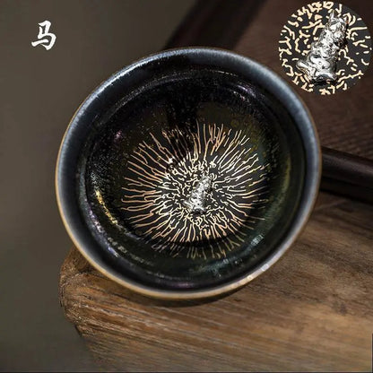 Zodiac Jianzhan Tea Set – Kiln-Transformed Silver Craft, Tea Ceremony Anxiety Relief & Artistic Legacy - STAR8S