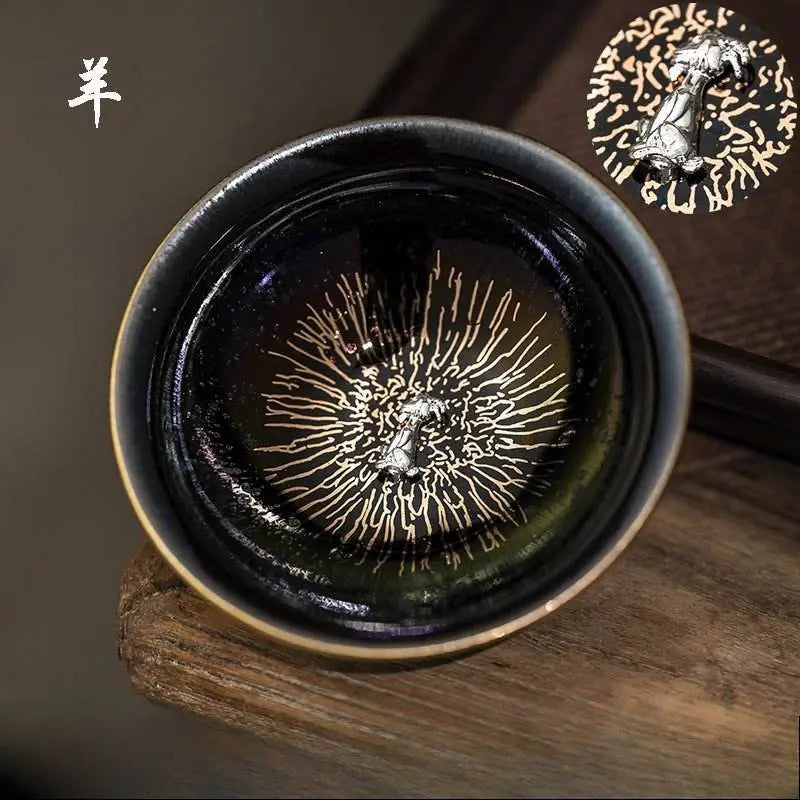 Zodiac Jianzhan Tea Set – Kiln-Transformed Silver Craft, Tea Ceremony Anxiety Relief & Artistic Legacy - STAR8S