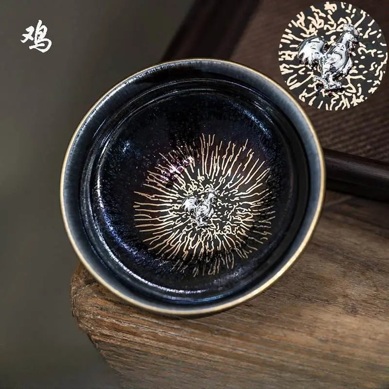 Zodiac Jianzhan Tea Set – Kiln-Transformed Silver Craft, Tea Ceremony Anxiety Relief & Artistic Legacy - STAR8S