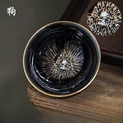 Zodiac Jianzhan Tea Set – Kiln-Transformed Silver Craft, Tea Ceremony Anxiety Relief & Artistic Legacy - STAR8S