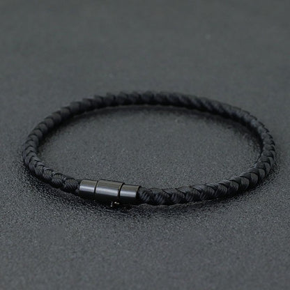 Herrenarmband Premium Schwarz Handseil