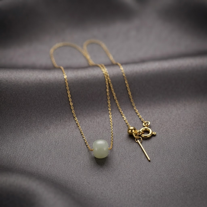 Natürliche Hetian-Jade-Halskette