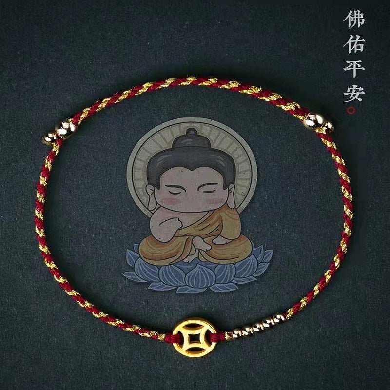 Adjustable Handmade Red String Bracelet with Five Road Fortune Gods | Perfect Gift for Women - STAR8S