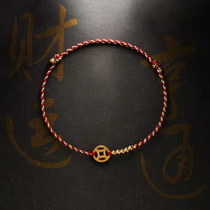 Adjustable Handmade Red String Bracelet with Five Road Fortune Gods | Perfect Gift for Women - STAR8S