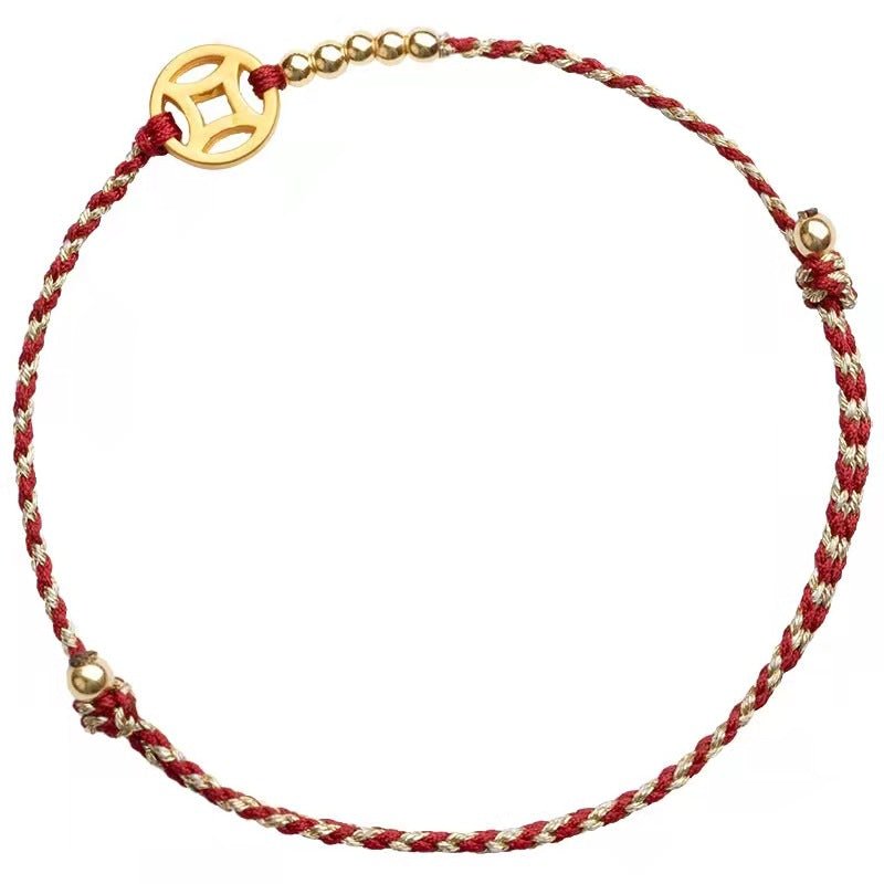 adjustable handmade red string bracelet with five road fortune gods | perfect gift for women - star8s