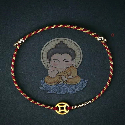 Adjustable Handmade Red String Bracelet with Five Road Fortune Gods | Perfect Gift for Women - STAR8S