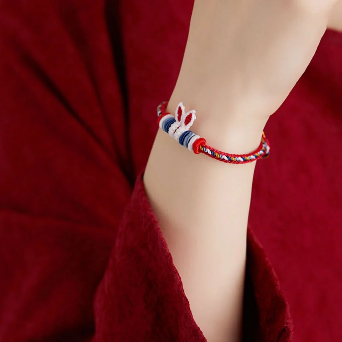 Adorable Rabbit Red String Bracelet: Rabbit - Ear Zodiac Year | STAR8S - STAR8S