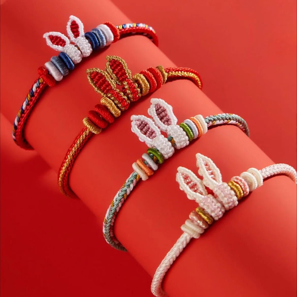 Adorable Rabbit Red String Bracelet: Rabbit - Ear Zodiac Year | STAR8S - STAR8S